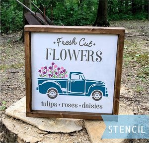 Pochoirs de ferme, thème de la ferme, pochoirs réutilisables pour la peinture sur bois, vache, tournesol, camion vintage, <span class=keywords><strong>pochoir</strong></span> pour scrapbooking - Product Image 4