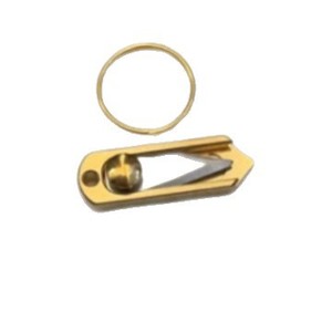 Couteau porte-clés en laiton avec lame en acier inoxydable, couteau utilitaire portable pour l'artisanat en plein air et l'ouverture de colis - Product Image 4