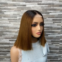 Perruques courtes YWhair 10 pouces SDD, bob, dentelle suisse transparente 2*6, cheveux brésiliens 12A lisses comme des baguettes, 100% cheveux humains pour femmes noires