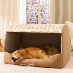 Luxurious Large Rectangle Cat <b>Bed</b> Cave & Dog <b>Bed</b> Cotton Fleece Cover Polyester Filling Anti-Slip Eco-Friendly Fashion Design - Product Image 4