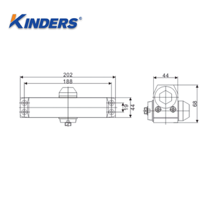 Heavy Duty lửa đánh giá cửa nhôm gần hơn có thể điều chỉnh tốc độ cho 800-1000 mét trường/khách sạn an ninh cửa tự động cửa gần hơn - Product Image 2