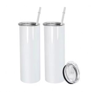 Vaso recto de acero inoxidable de 30 oz para sublimación, doble pared, aislado, con revestimiento de transferencia, para viaje, coche, taza con pajita - Product Image 4