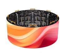 Écran LED flexible incurvé King Visionled pour intérieur/extérieur, location, P3.91, 7680Hz, luminosité 1000 nits, affichage pour centre commercial et événements