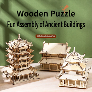 3D Wooden Famous Chinese Architecture Model Puzzle Kids Educational Assembly Toy Wholesale - Product Image 2