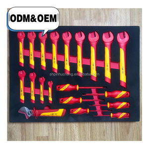 68 pièces Outils de quincaillerie Clé à douille isolée VDE 1000V Jeu de pinces à cliquet combinées 20076 Outils pour l'énergie nouvelle 20076 - Product Image 1