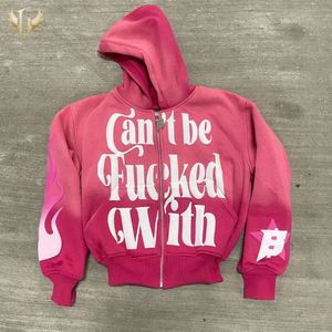 Custom logo <b>White</b> Sun Faded Acid Wash Street Wear Vintage 500GSM Heavyweight Gradient Puff Printing <b>Zip</b> <b>up</b> <b>Hoodie</b> - Product Image 3