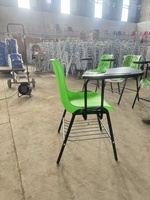 Chaise de formation éducative avec tablette d'écriture et panier à livres, chaise d'étudiant empilable pour salle de classe et amphithéâtre