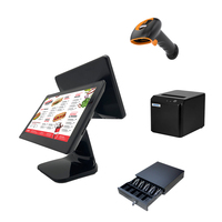 POS-терминал с двумя сенсорными экранами 15,6 дюйма, Windows 7/10/11, с принтером чеков, напрямую от производителя, OEM/ODM