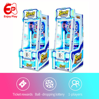 Machine de jeu d'arcade métallique personnalisable avec chute de balles et rédemption de tickets de loterie, support anglais 1 an pour centres commerciaux