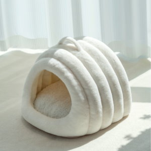 Cama para gatos de felpa, casa interior cerrada para mascotas, cueva suave y cálida para perros y gatos, cama portátil acogedora para dormir para mascotas pequeñas - Product Image 2