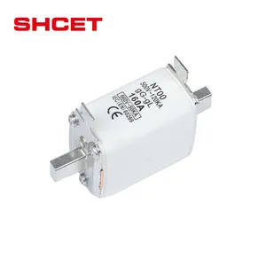 High quality porcelain 32a 500v knife fuse link nt00 nt nh0 nh00 nh000 nh1 nh4 hr hrc ceramic fuse base holder from SHCET