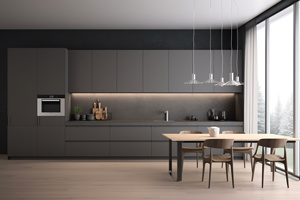 Meubles de <span class=keywords><strong>cuisine</strong></span> modernes haut de gamme, avec une finition laquée couleur unie, offrant une grande capacité et un stockage abondant. - Product Image 6