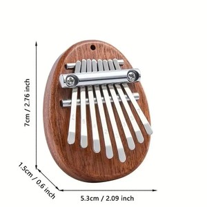 Mini Kalimba en bois à 8 touches, piano à doigts exquis de haute qualité, marimba, bon accessoire musical, pendentif, cadeau - Product Image 6
