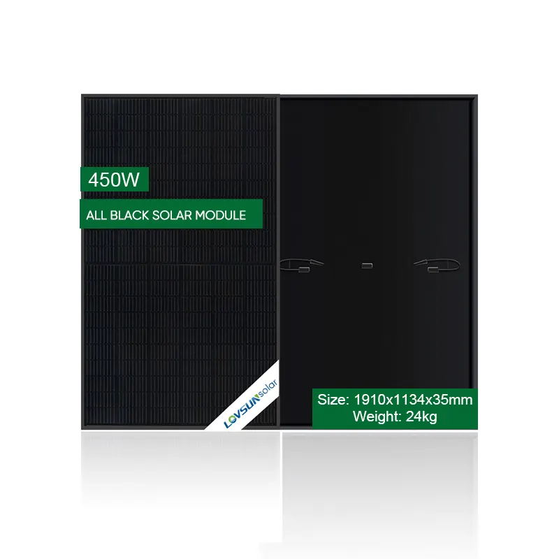 Lovsun Full Black Solar Panel 440 watt 450 watt 460watt Solar Panels Monocrystalline Price