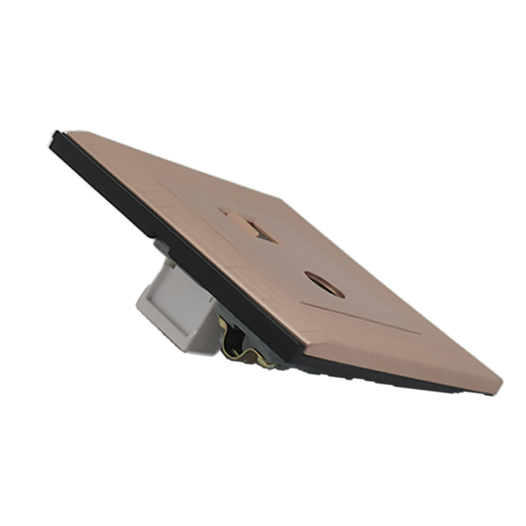 Factory Hot Wholesale Selling British Standard One Telephone Socket With Satellite PC Wire Drawing Standard Grounding for Home