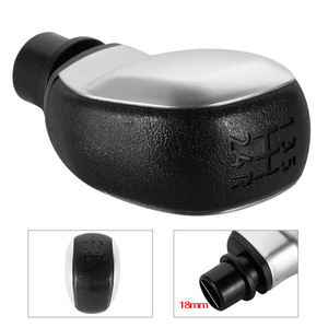 Peugeot Citroen Gear <b>Shift</b> <b>Knob</b> Black Silver Leather Ergonomic MT Replacement Part - Product Image 3
