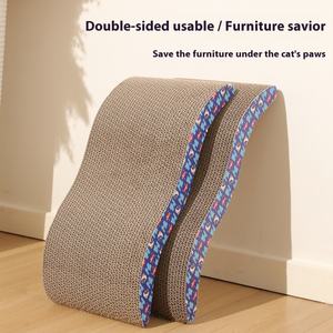 Tiragraffi per Gatti in Cartone Ondulato Resistente e Antiscivolo, Design a Cartone Animato, Giocattolo per Alleviare la Noia e Affilare le Unghie - Product Image 3