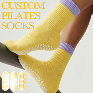 <span class=keywords><strong>Chaussettes</strong></span> <span class=keywords><strong>de</strong></span> Pilates en coton respirant BiLu, faible MOQ, imprimées sur mesure, antidérapantes, pour le yoga, la danse, la barre, accessoires <span class=keywords><strong>de</strong></span> sport, <span class=keywords><strong>chaussettes</strong></span> antidérapantes - Product Image 2