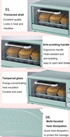 Petit four électrique ménage multifonctionnel cuisson du pain 12 litres petit four automatique
