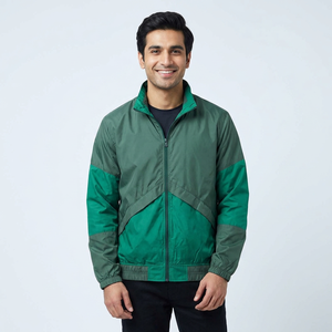 <b>Men's</b> 100% Cotton <b>Lightweight</b> Canvas Vintage <b>Rain</b> <b>Jacket</b> Plus Size Waterproof Solid Color Windproof Outdoor Windbreaker Stand - Product Image 1
