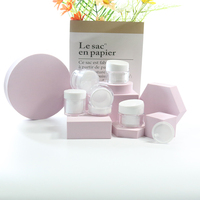 Pot de crème vide en plastique transparent et personnalisé, 50g, cosmétique, gommage du corps, en plastique, PET, avec capuchon à lèvres, vente en gros