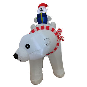 Ours polaire gonflable de Noël de 6,5 pieds (largeur) avec tête oscillante, décoration de jardin gonflable d'extérieur avec lumières LED pour jardin, pelouse et fête - Product Image 1