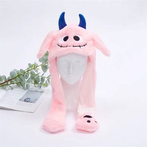 55 Styles de Chapeaux en Peluche Animaux pour Halloween et Noël, Accessoire de Cosplay, Casquette en Peluche Anime, Chapeaux Drôles de Lapin à Longues Oreilles, Chapeau de Dessin Animé à Oreilles Mobiles - Product Image 4