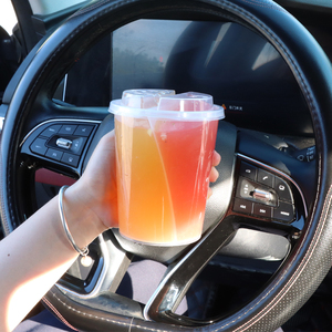 24 أونصة PP 16 أونصة غطاء مزدوج منقسم جدار واحد لمشروبات بوبا فقاعة مقصورة مزدوجة مشتركة - Product Image 2