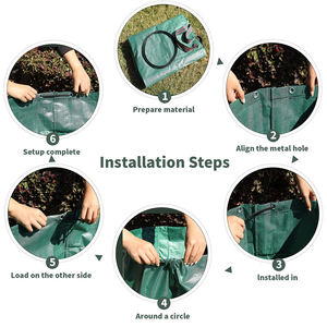 Sac à déchets de <span class=keywords><strong>jardin</strong></span> moderne en PP réutilisable 500L, collecteur de <span class=keywords><strong>feuilles</strong></span> robuste pour la collecte des <span class=keywords><strong>feuilles</strong></span> - Product Image 4