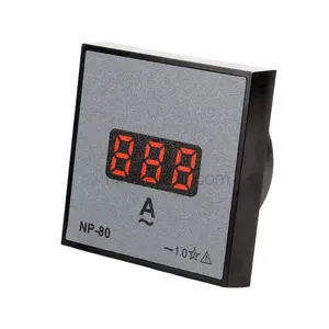 Nin Na-80 Single Phase 0-100A Ampere Digital Panel Display Tester Alat Ukur Meter Tahan Air Indikator Sinyal Lampu Pengukur Amper