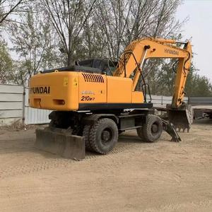 Excavatrice sur chenilles Hyundai R210w-7 d'occasion, 21 tonnes, système hydraulique moyen avec moteur, boîte de vitesses, PLC et pompe en stock - Product Image 5