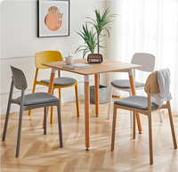 Großhandel 80*80cm Moderne Wohnzimmertische Weißer Quadratischer Couchtisch Moderner Massivholz-Esstisch