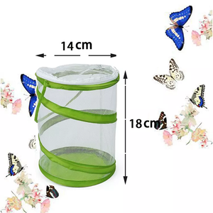 Insetto verde e farfalla gabbia di Habitat pieghevole a rete a farfalla casa Pop-up insetto allevamento gabbia a rete - Product Image 3