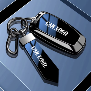 Étui pour clé de voiture Ford Mustang compatible avec la clé intelligente Mustang, en alliage de zinc et cuir, 360° °   Porte-clés Mustang avec protection complète - Product Image 1