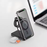 Faltbares 3-in-1 Magnetisches Kabelloses Ladegerät 20W Li-Polymer-Akku 10000mAh Powerbank LED-Anzeige Ultraflache Schnellladestation