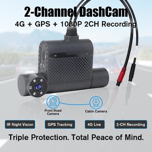 Cámara <span class=keywords><strong>de</strong></span> Coche 4G Dual Delantera e Interior 1080P <span class=keywords><strong>con</strong></span> WiFi, GPS, Transmisión <span class=keywords><strong>de</strong></span> Video en Vivo Remota, Grabadora para Flotas <span class=keywords><strong>de</strong></span> Taxis - Product Image 2