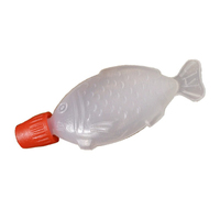 Bouteille jetable personnalisée en forme de poisson pour sauce soja et sauce sushi avec bouchon à vis et impression sérigraphique, en PE de qualité alimentaire