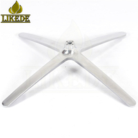 Composant de base de chaise de salle à manger/loungue en alliage d'aluminium, réglable en hauteur, pivotant, à quatre étoiles