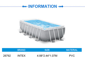 <span class=keywords><strong>Piscina</strong></span> Rectangular INTEX 26792 de 16 Pies x 8 Pies x 42 Pulgadas con Marco Metálico <span class=keywords><strong>Prism</strong></span> para el Hogar - Product Image 6