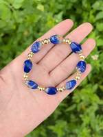 Bracelet extensible en perles de verre colorées, fait main, pour femme, idéal pour l'été et le quotidien, vente en gros