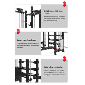 Equipo de gimnasio Squat <span class=keywords><strong>Rack</strong></span> Power <span class=keywords><strong>Rack</strong></span> Trainer 3D plegable multifuncional Smith Machine con pila de pesas - Product Image 3