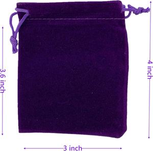 Sacs en velours avec cordon de serrage, sac cadeau, pochette en velours pour bijoux - Product Image 6