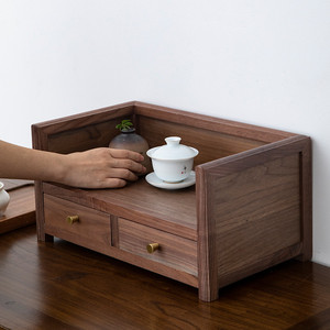 Étagère de rangement multifonctionnelle en bois de noyer noir, étagère haut de gamme en bois massif, style luxe léger, pour la <span class=keywords><strong>cuisine</strong></span> et le bureau - Product Image 1