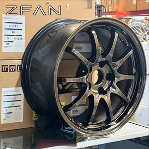 <span class=keywords><strong>Jantes</strong></span> ZFAN à rayons profonds 5 trous 5x112/114.3/120/127 Monobloc en alliage d'aluminium forgé noir <span class=keywords><strong>pour</strong></span> voitures <span class=keywords><strong>de</strong></span> course CE28 - Product Image 2