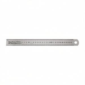 Regla de Acero de 30 cm Métrica con Orificio para Colgar, Herramienta de Medición - Product Image 1