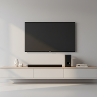 Barre de son TV OEM 2.1 canaux 60W, système audio sans fil intelligent, système home cinéma BT, 3 haut-parleurs passifs, caisson de basses 5,5 pouces