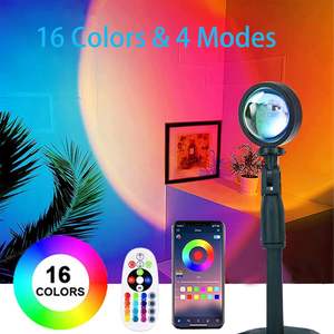 Lámpara de Proyección de Atardecer al por Mayor, Rotación de 180 Grados, Carga USB, Proyector LED Moderno de Aluminio para Uso en Hoteles - Product Image 2