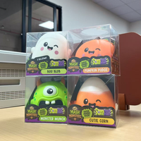 Jouet anti-stress à presser d'Halloween adorable en gros, assortiment de citrouilles, fantômes et monstres mignons, jouet souple pour la décompression, idéal pour la décoration de la maison et du bureau