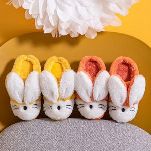 2024 Wholesale Children Plush Slippers Cute <b>Rabbit</b> Child House Slippers Guests Winter Warm Stock Slippers - Product Image 1