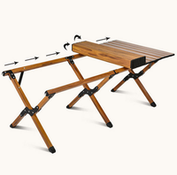 Table pliante portable MEET JOY pour camping, plage et pique-nique en extérieur